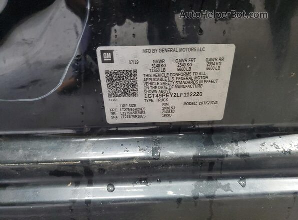 1GT49PEY2LF112220 2020 GMC SIERRA Black Widok komory silnika