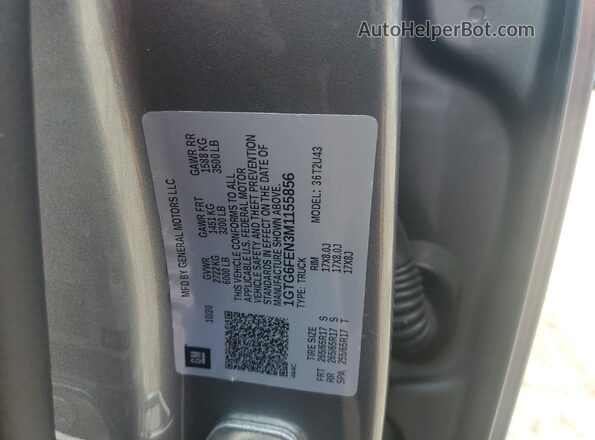 1GTG6FEN3M1155856 2021 GMC CANYON Серый Вид подкапотного пространства