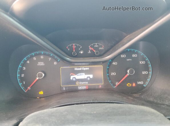 1GTH6CEN2L1116645 2020 GMC CANYON White Instrument cluster view