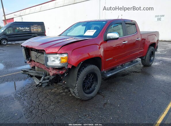 1GTP6EE13J1120639 2018 GMC CANYON Красный Передняя левая четверть