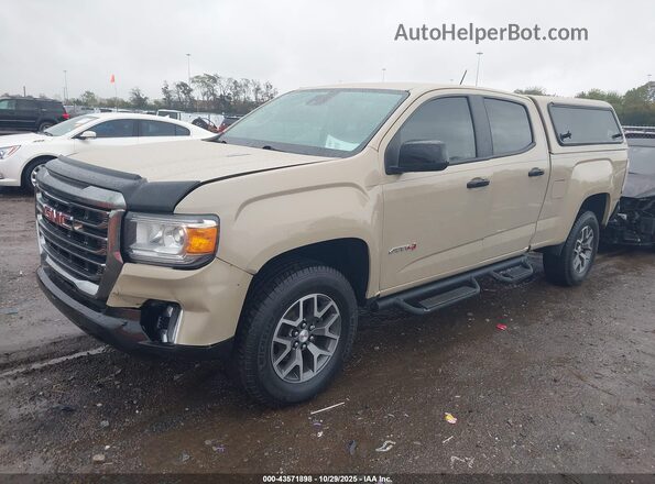 1GTP6FE10M1271688 2021 GMC CANYON Beige Առջևի ձախ երեք քառորդ տեսարան