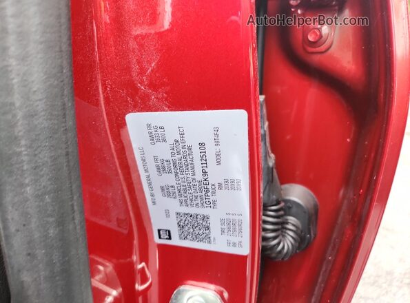 1GTP6FEK9P1125108 2023 GMC CANYON Красный Вид подкапотного пространства