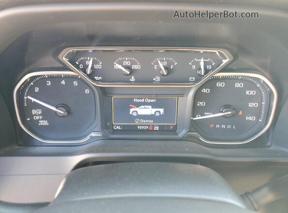1GTP9EED2LZ378785 2020 GMC SIERRA Black Vista del cuadro de instrumentos
