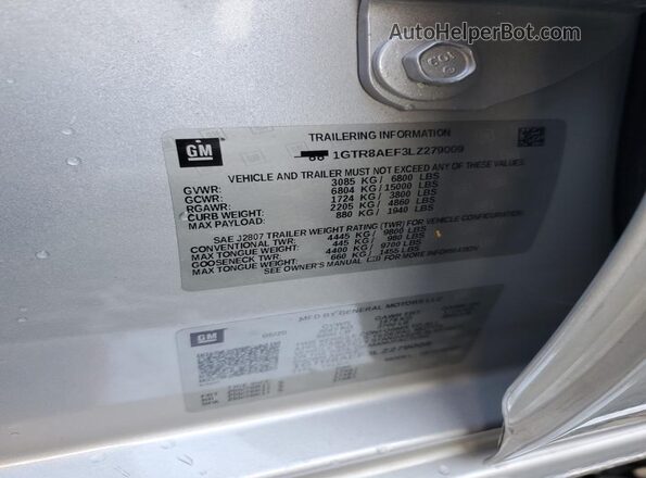 1GTR8AEF3LZ279009 2020 GMC SIERRA Silver ძრავის განყოფილების ხედი