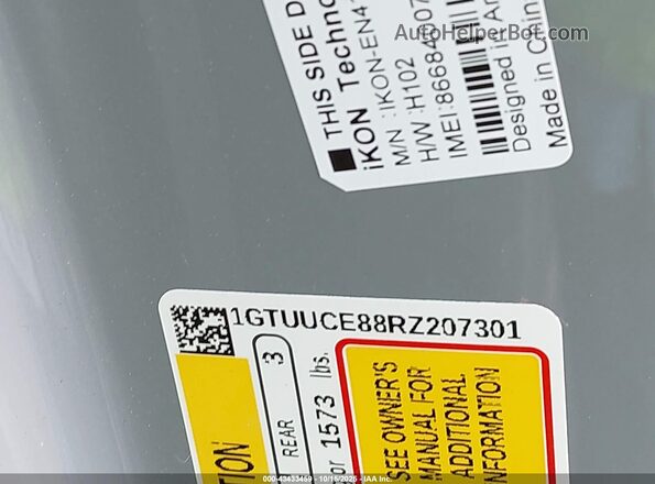 1GTUUCE88RZ207301 2024 GMC SIERRA Gray Widok komory silnika