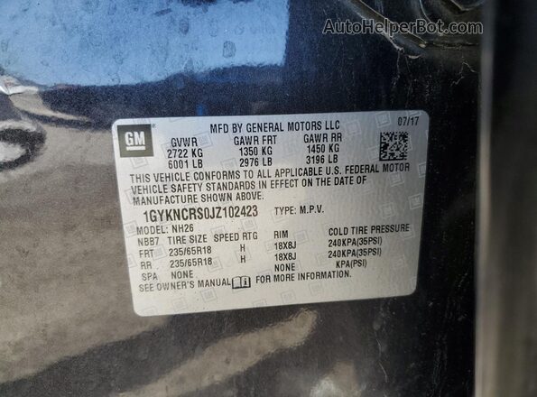 1GYKNCRS0JZ102423 2018 CADILLAC XT5 Black 