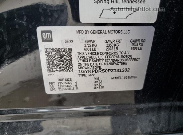 1GYKPDRS0PZ131302 2023 CADILLAC OTHER Black 