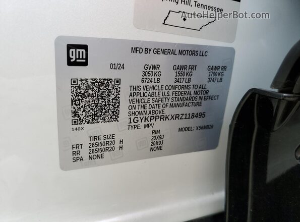 1GYKPPRKXRZ118495 2024 CADILLAC OTHER White 