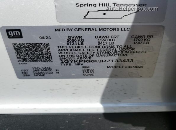 1GYKPRRK3RZ133433 2024 CADILLAC OTHER White 