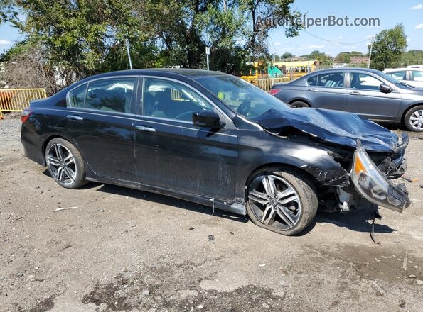 1HGCR2F52GA025814 2016 HONDA ACCORD Black 