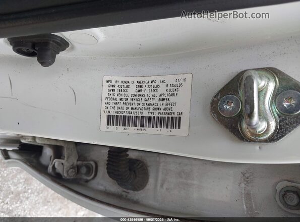 1HGCR2F73GA125079 2016 HONDA ACCORD White Շարժիչի բաժամունքի տեսք