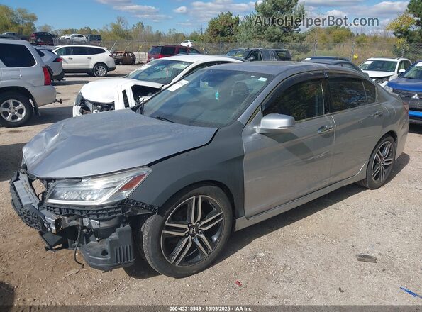 1HGCR3F95HA001047 2017 HONDA ACCORD Серебряный Передняя левая четверть