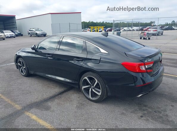 1HGCV1F36LA016743 2020 HONDA ACCORD Black Հետևի ձախ