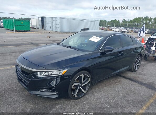 1HGCV1F36LA016743 2020 HONDA ACCORD Black Առջևի ձախ երեք քառորդ տեսարան