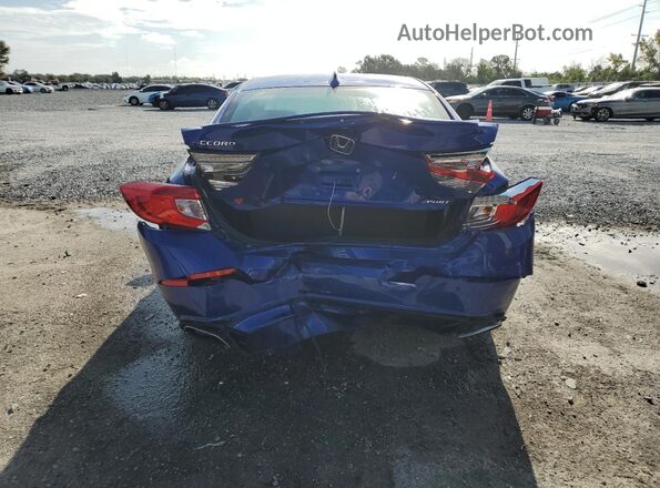1HGCV1F36LA048642 2020 HONDA ACCORD Blue Rear view