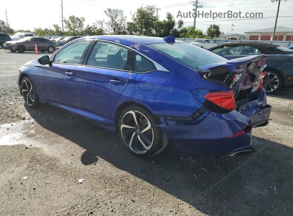 1HGCV1F36LA048642 2020 HONDA ACCORD Blue Rear left