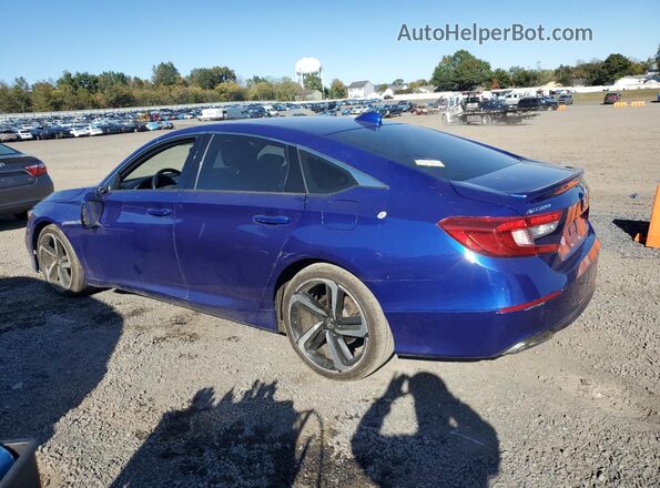 1HGCV1F36LA073346 2020 HONDA ACCORD Blue Հետևի ձախ