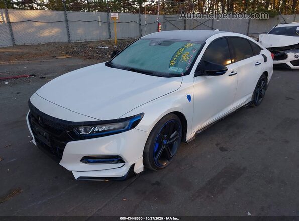 1HGCV1F36LA119886 2020 HONDA ACCORD White Առջևի ձախ երեք քառորդ տեսարան