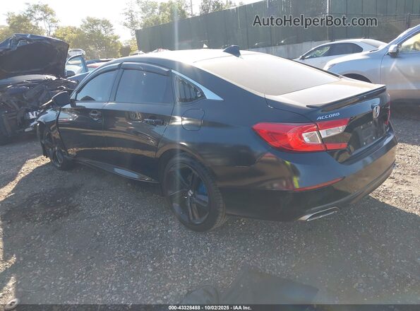 1HGCV1F37LA100425 2020 HONDA ACCORD Black უკანა მარცხენა