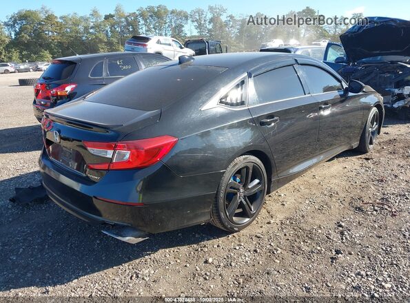 1HGCV1F37LA100425 2020 HONDA ACCORD Black უკანა მარჯვენა