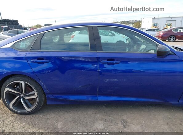 1HGCV1F37MA008622 2021 HONDA ACCORD Blue Widok z przodu