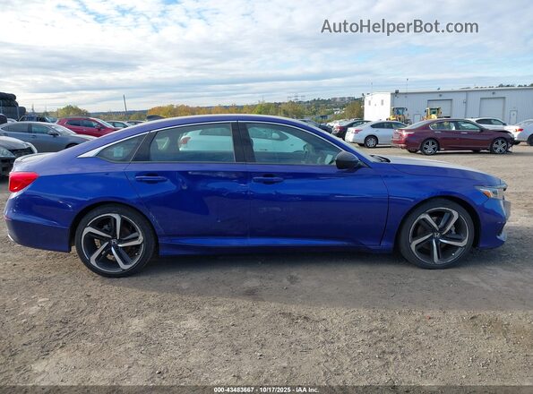 1HGCV1F37MA008622 2021 HONDA ACCORD Blue Widok zestawu wskaźników