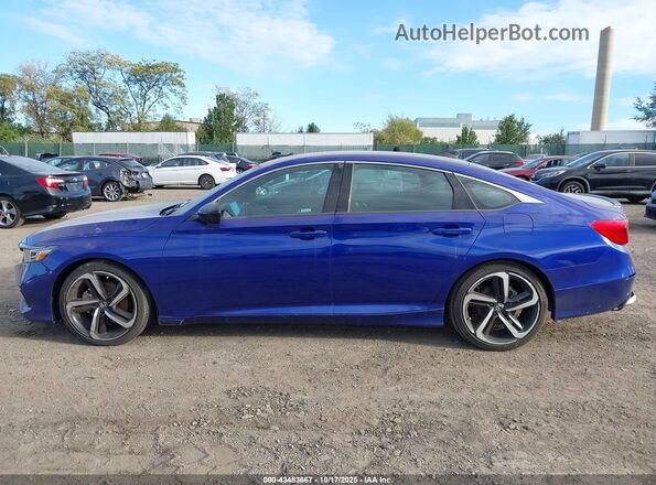 1HGCV1F37MA008622 2021 HONDA ACCORD Blue Widok wnętrza z tyłu