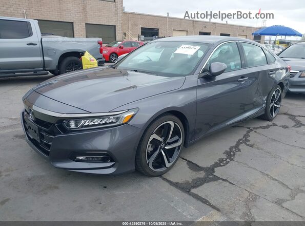 1HGCV1F38LA013360 2020 HONDA ACCORD Gray Առջևի ձախ երեք քառորդ տեսարան