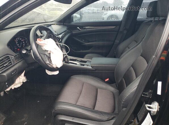 1HGCV1F38LA057651 2020 HONDA ACCORD Black Widok wnętrza z przodu