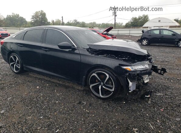 1HGCV1F38LA057651 2020 HONDA ACCORD Black Przód prawy