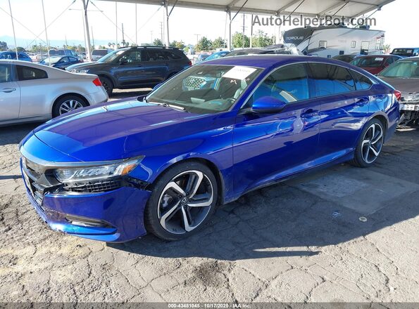 1HGCV1F38LA149066 2020 HONDA ACCORD Синий Передняя левая четверть