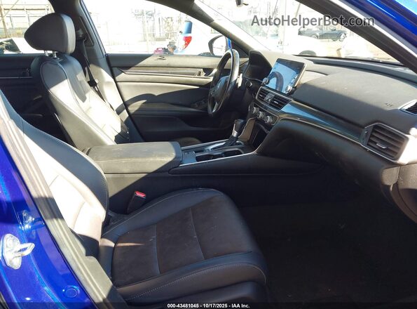 1HGCV1F38LA149066 2020 HONDA ACCORD Синий Вид салона спереди