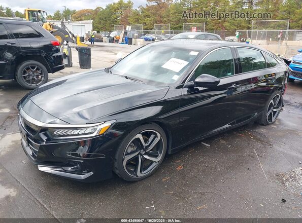 1HGCV1F39NA098826 2022 HONDA ACCORD Black Vista tres cuartos delantera izquierda