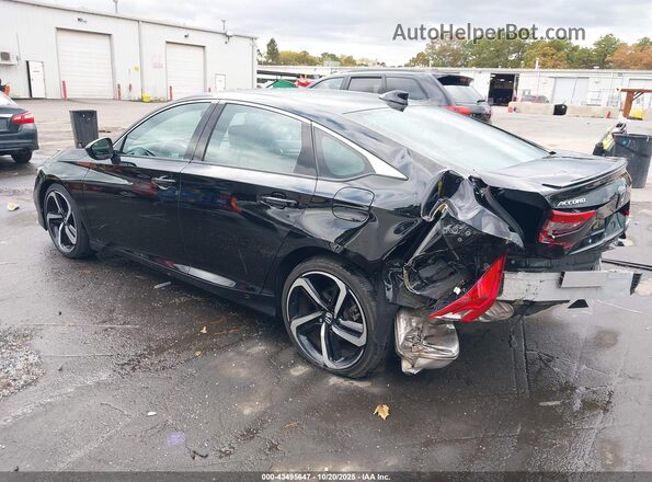 1HGCV1F39NA098826 2022 HONDA ACCORD Black Trasero izquierdo