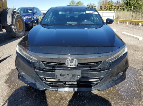 1HGCV1F3XMA064053 2021 HONDA ACCORD Black 