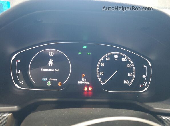 1HGCV1F40LA157669 2020 HONDA ACCORD Black Instrument cluster view