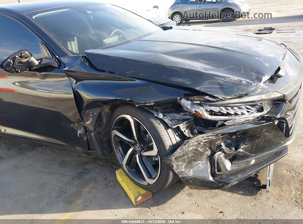 1HGCV1F40NA017494 2022 HONDA ACCORD Black Вид спереду