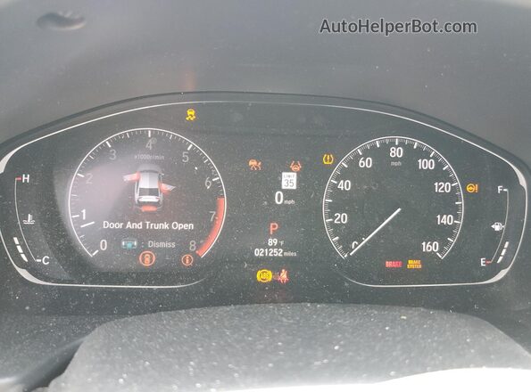 1HGCV1F45NA056310 2022 HONDA ACCORD Синий Вид щитка приборов
