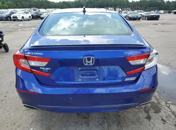 1HGCV1F45NA056310 2022 HONDA ACCORD Синий Вид сзади