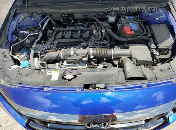 1HGCV1F45NA056310 2022 HONDA ACCORD Синий Вид задней части салона
