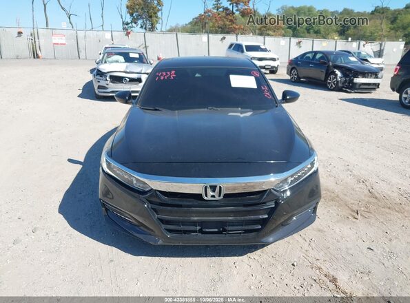 1HGCV1F49JA168358 2018 HONDA ACCORD Black Instrument cluster view