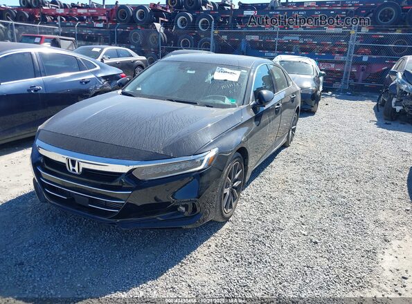 1HGCV1F55NA045641 2022 HONDA ACCORD Black Przód lewy