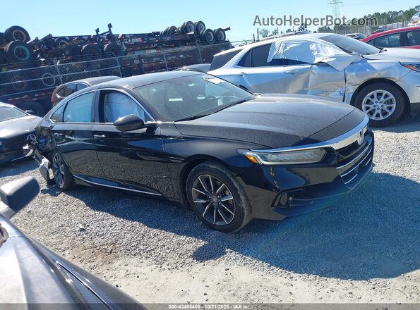 1HGCV1F55NA045641 2022 HONDA ACCORD Black Widok wnętrza z tyłu