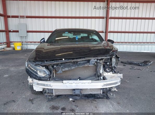 1HGCV2F38LA027328 2020 HONDA ACCORD Black Սալոնի հետևի տեսք