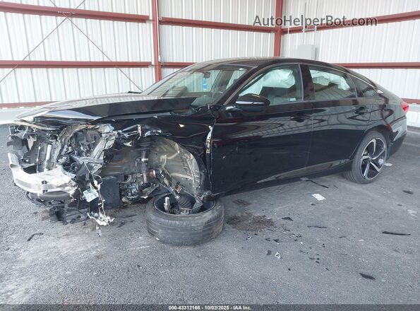 1HGCV2F38LA027328 2020 HONDA ACCORD Black Առջևի ձախ երեք քառորդ տեսարան