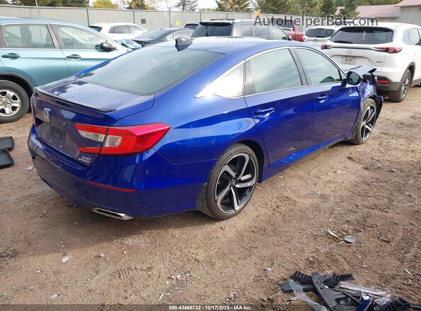 1HGCV2F39NA000948 2022 HONDA ACCORD Синий Задняя правая четверть