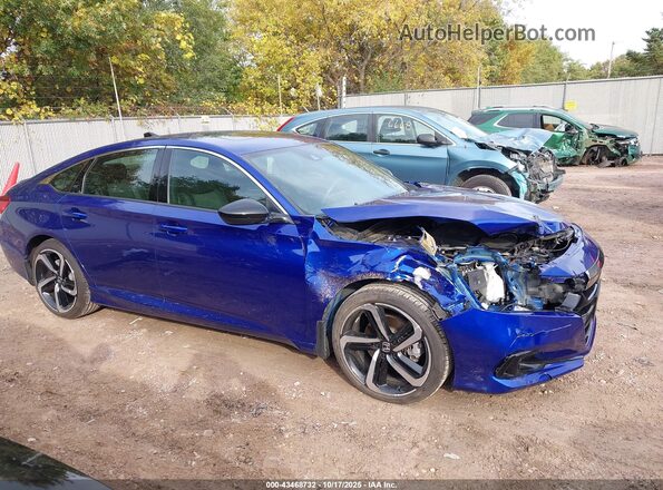 1HGCV2F39NA000948 2022 HONDA ACCORD Синий Панорамный вид салона 360°