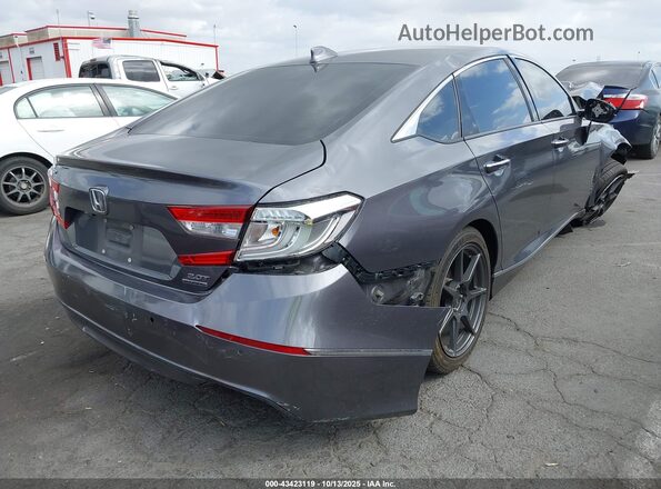 1HGCV2F93JA010017 2018 HONDA ACCORD Gray Trasero derecho