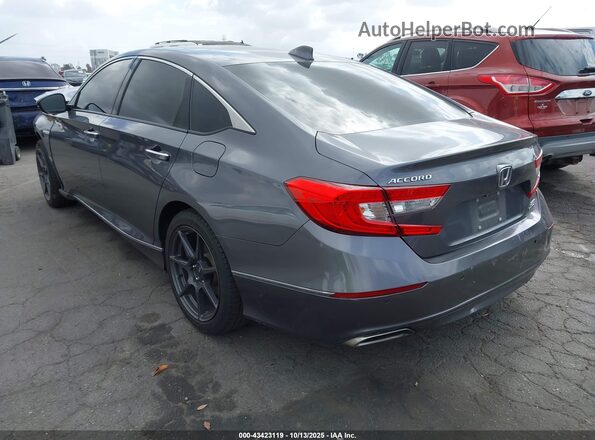 1HGCV2F93JA010017 2018 HONDA ACCORD Gray Trasero izquierdo