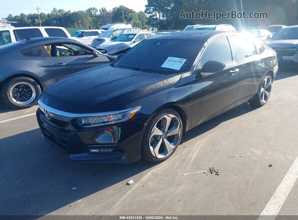 1HGCV2F99LA008937 2020 HONDA ACCORD Black Առջևի ձախ երեք քառորդ տեսարան